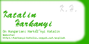 katalin harkanyi business card